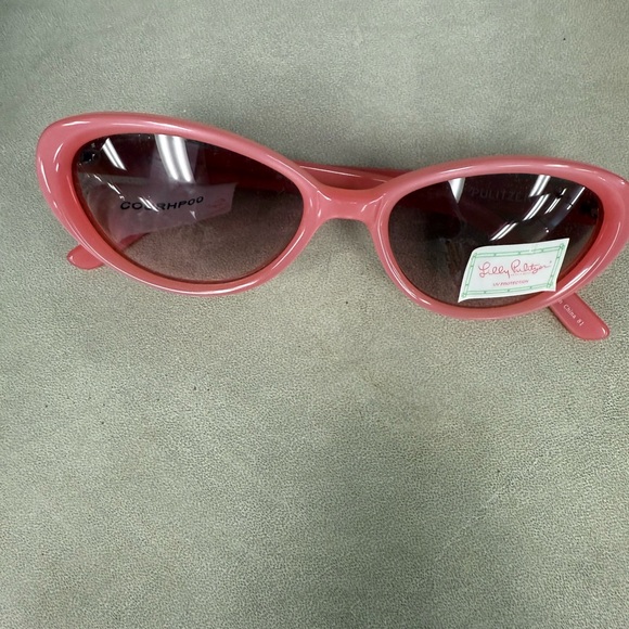 Lilly Pulitzer Pink Oval Sunglasses Gradient Lenses